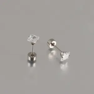 Silver Twisted Cake / 4mm Pair