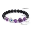 Wholesale Fashion Devil's Eye Palm Artificial Crystal Stone Irregular Beaded Polishing Bracelets 1 Piece