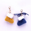 Wholesale Christmas Boots Keychain Cute Bow Bag Pendant Cartoon Plush Car Key Chain Ring Gift Accessories