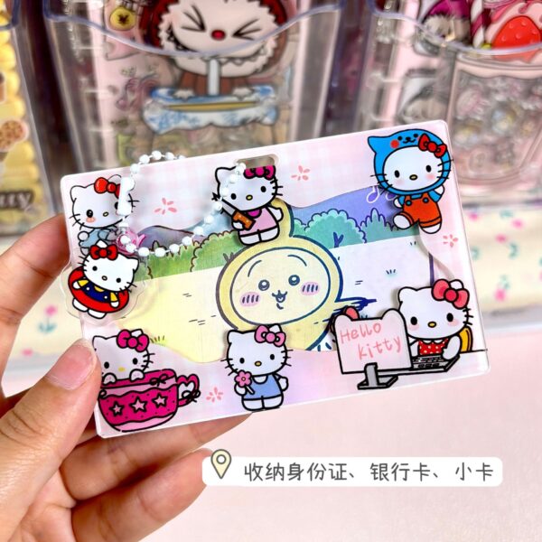 Wholesale Cute Hello Kitty ID Card, Bank Card, Access Card, Acrylic Document Holder, Student Anime Card Holder