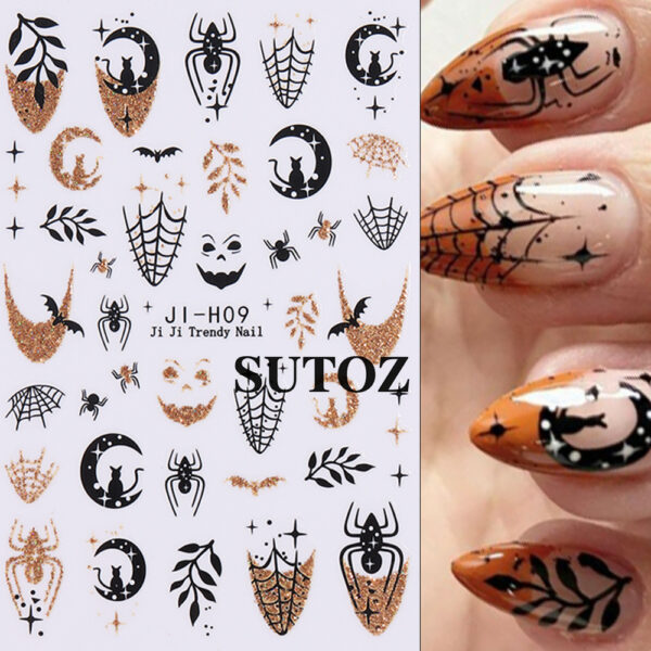 Wholesale DIY Wraps For Craft Cartoon Halloween Nail Art Stickers