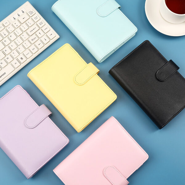 Wholesale Creative notebook a5 macaron loose-leaf notepad a6 soft leather hand book Student Prize printable logo