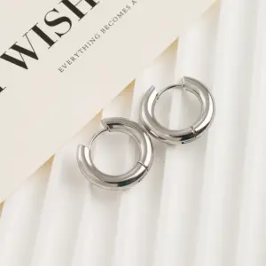 Silver Pigment Ring Earrings