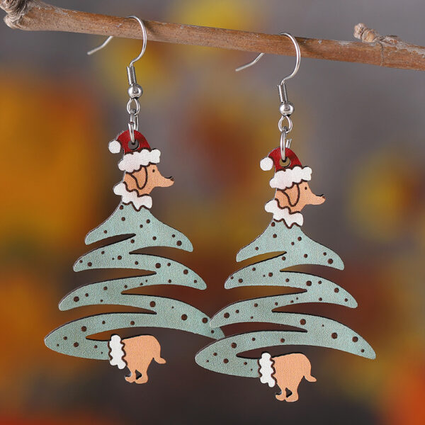 oly-34aaf6d4eb5ab3ed334ff06b021783bb Wholesale Christmas dog Christmas tree pendant earrings