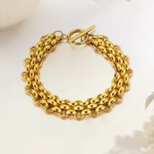 【XKB0167】Watch Strap Bracelet / Gold