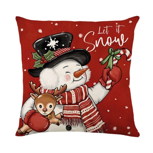 Wholesale Christmas series of cushion covers, Santa Claus and snowman holiday decorations, sofa cushion covers, linen pillowcases