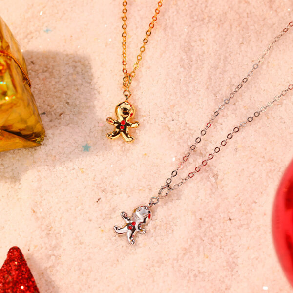 oly-34c4b05648eeebcb514d0e9f029452b9 Wholesale Christmas Cute Gingerbread Necklace