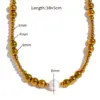Wholesale Ion Plating (IP) Round 302 Stainless Steel 304 Stainless Steel Imitation Pearl Casual Elegant Simple Style Waterproof Non Tarnish 302 Stainless Steel Necklace