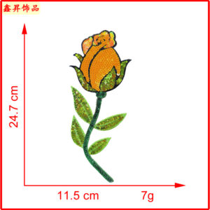 Hot melt glue*yellow*flower*rose*height 25cm curved