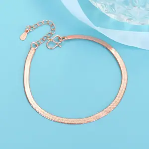 Flat Snake Bracelet [Rose Gold]]
