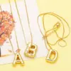 Simple Style Letter Copper Plating 18k Gold Plated Necklace Pendant