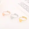 PVD Coated 18K Gold Plated Rose Gold Plated Heart Shape Titanium Steel Simple Style Waterproof Non Tarnish Rings