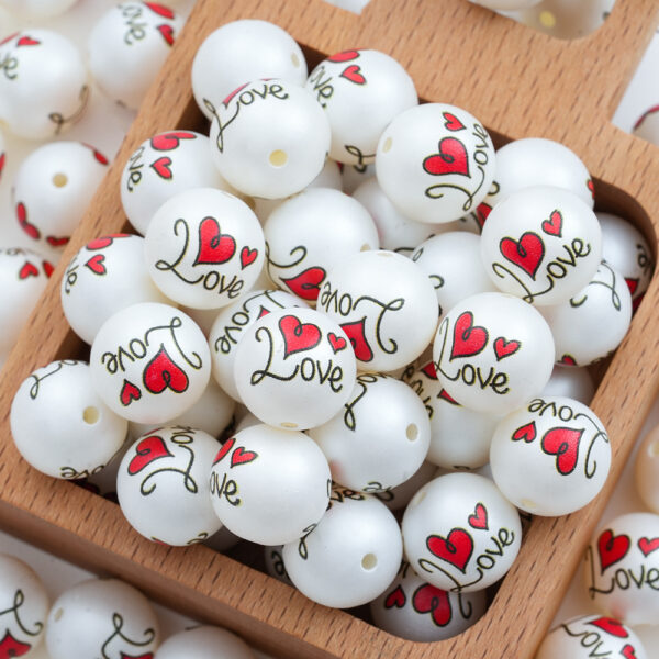 Wholesale Colorful Love Love Acrylic Beads