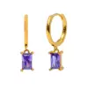 Fashion Geometric Plating Metal Artificial Gemstones Earrings