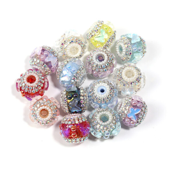 Wholesale Butterfly Pearl Rhinestone Beads