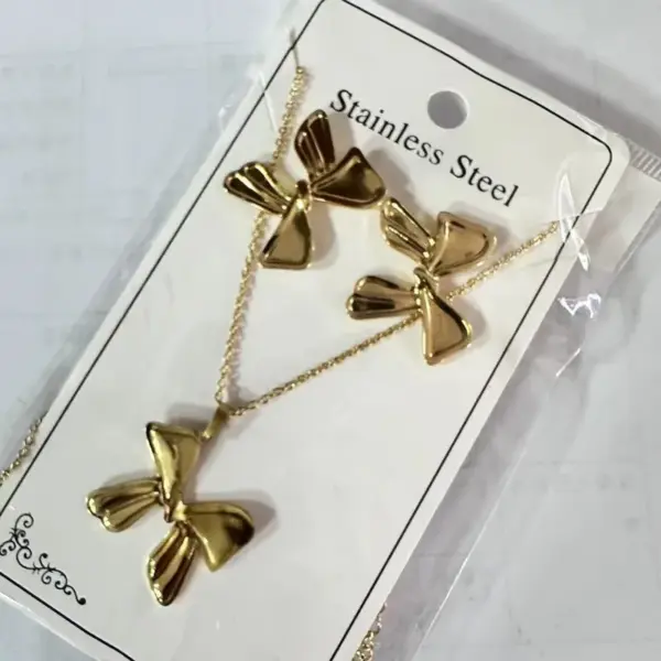 304 Stainless Steel Non-Fading Jewelry Set Earrings Necklace Colorful Ocean Accessories