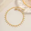 Wholesale 304 Stainless Steel Geometric PVD Coated 18K Gold Plated Real Gold Plated INS Style Waterproof Non Tarnish Plating Gold Necklace