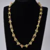Wholesale PVD Coated 18K Real Gold Plated Knot 304 Stainless Steel Hip-Hop Waterproof Non Tarnish Necklace