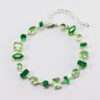 Wholesale Shijia's New Oval Zircon Bracelet for Women, Emerald Streamer Crystal Candy Bracelet, Light Luxury and High-End Feel