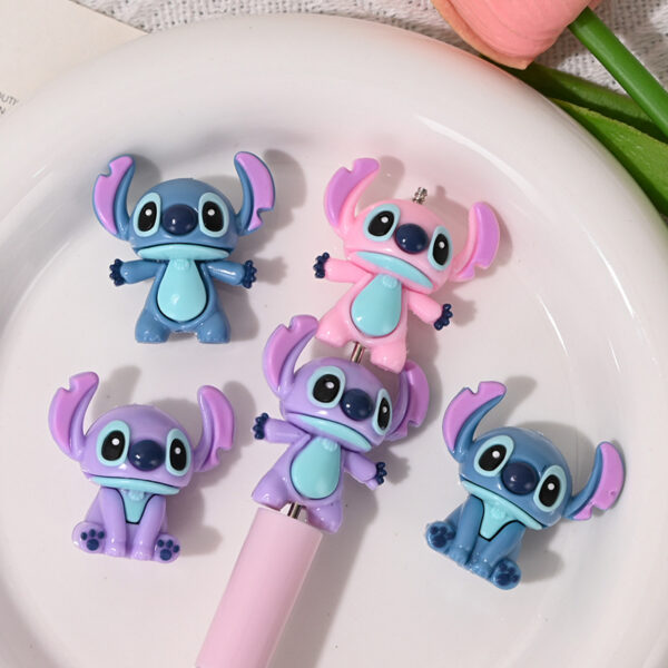 Wholesale Cartoon Stitch with Holes Stereo Cute Rubber Beads DIY Mobile Phone Chain Jewelry Accessories Beaded Pen Accessories