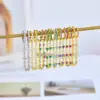 Wholesale Streetwear Geometric Patchwork Copper Artificial Gemstones Earrings
