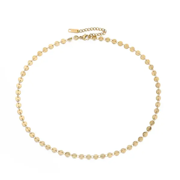 Wholesale PVD Coated Real Gold Plated U Shape 304 Stainless Steel Fashion Waterproof Non Tarnish 304 Stainless Steel Necklace