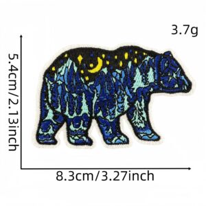 Scenery bear cloth sticker 7#