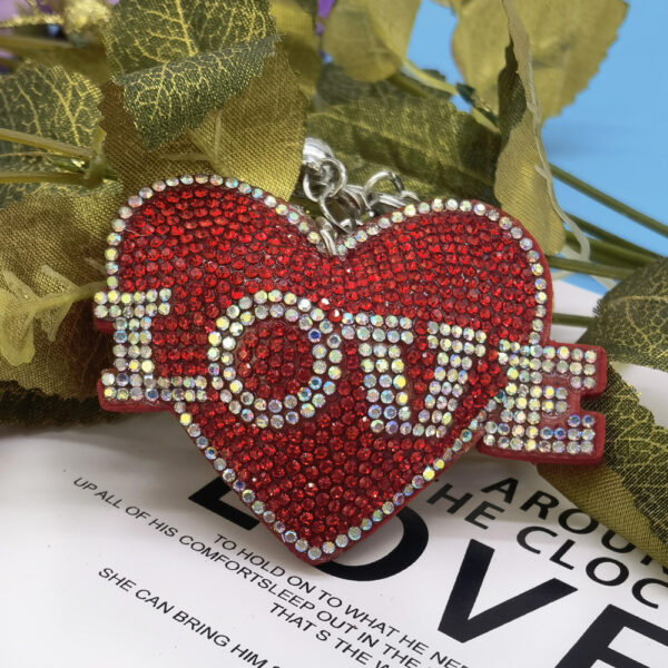 Wholesale Diamond studded LOVE love keychain