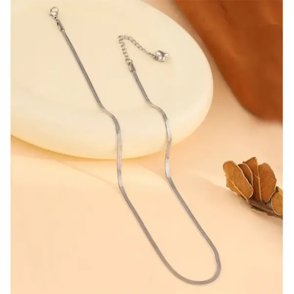 Wholesale 304 Stainless Steel Titanium Steel Solid Color Vacuum Plating Real Gold Plated 18K Gold Hip-Hop Waterproof Non Tarnish Blade Chain Necklace