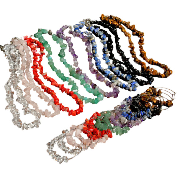 Wholesale Vacation style colorful gravel necklace
