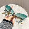 Wholesale Butterfly Sunglasses, Men's High-End, Women's Face-Showing Small Sunscreen Party Dance Style Mirror Catwalk Funny Large Frame