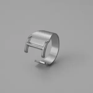 Silver I Open Ring J382-35 / Adjustable Opening