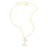 Wholesale Fashion Letter Imitation Pearl Copper Plating Pendant Necklace 1 Piece