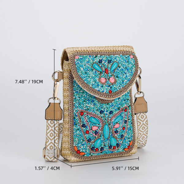Wholesale Rice bead woven mobile phone bag