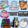 Wholesale Cartoon Quote Yak Brooch Metal Brooch Badge