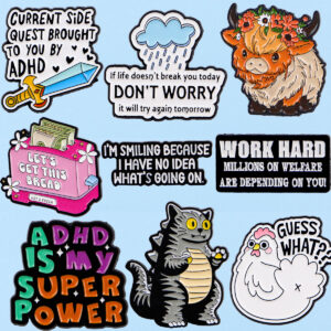 Wholesale Cartoon Quote Yak Brooch Metal Brooch Badge