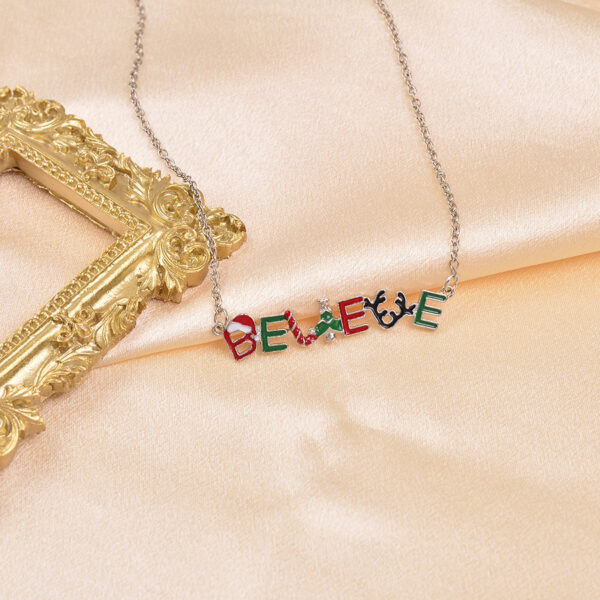 Wholesale Christmas letter necklace