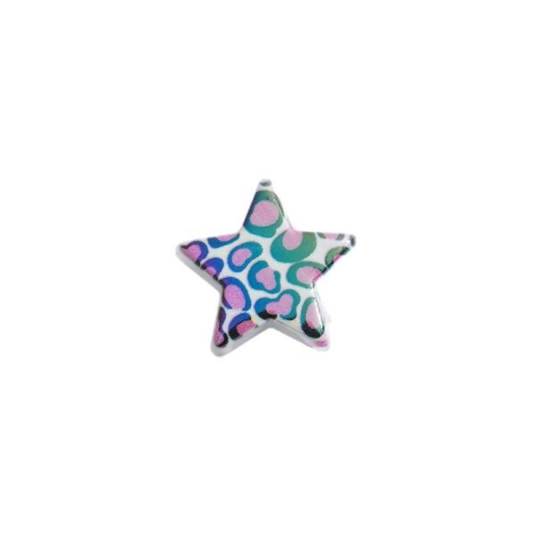 Wholesale 10pcs Leopard Five-pointed Star Mixed Pierced Beads