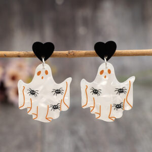 Wholesale Halloween Horror Ghost Printed Acrylic Earrings