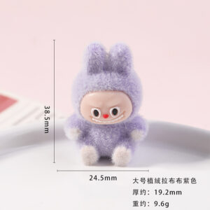 Large flocked fabric purple / Labubu series