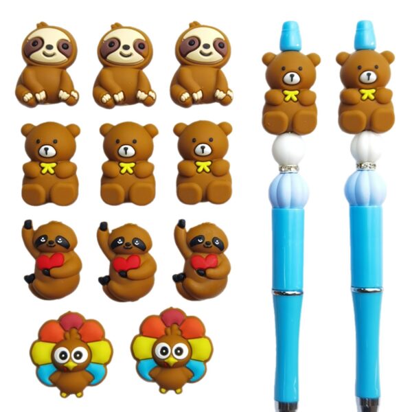 Wholesale 10pcs Cute Cartoon Animal Beads