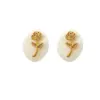 1 Pair Fashion Heart Shape Flower Alloy Inlay Artificial Pearls Zircon Women's Ear Studs
