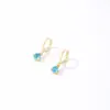 Wholesale 1 Pair Casual Sweet Simple Style Round Water Droplets Plating Inlay 304 Stainless Steel Copper Zircon Gold Plated Drop Earrings