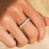 Wholesale Korean Style Jewelry Sweet Daisy Flower Two-color Copper Ring Wholesale