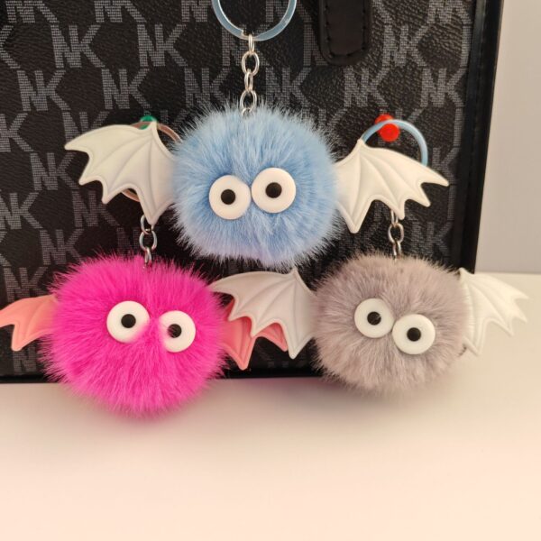 Wholesale Cute Cartoon Little Devil Plush Ball Pendant Funny Style Student Bag Keychain Accessories Fur Ball Manufacturer