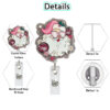 Wholesale Christmas Acrylic Glitter Gingerbread Man Santa Claus Retractable Easy-Pull Nurse Badge Reel Easy-Pull Buckle