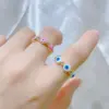 Wholesale Fashion Eye Copper Enamel Zircon Open Ring