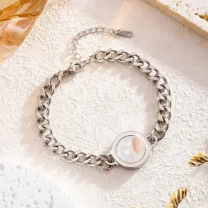 7769 Roman round Black and White Double-Sided / Silver