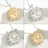 Wholesale Jewelry Retro Sun 201 Stainless Steel 18K Gold Plated Plating Stainless Steel Necklaces