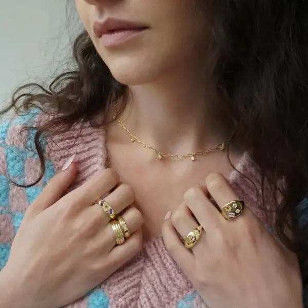 Glass Copper 18K Gold Plated Simple Style Plating Inlay Round Opal Zircon Necklace